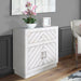 Chevron Natural Colour 2 Door 1 Drawer with Silver Handle and Arrow Design Wood Sideboard Sideboards CIMC 