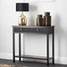 Lindon Black Wood 2 Drawer Console Table Console Tables CIMC 