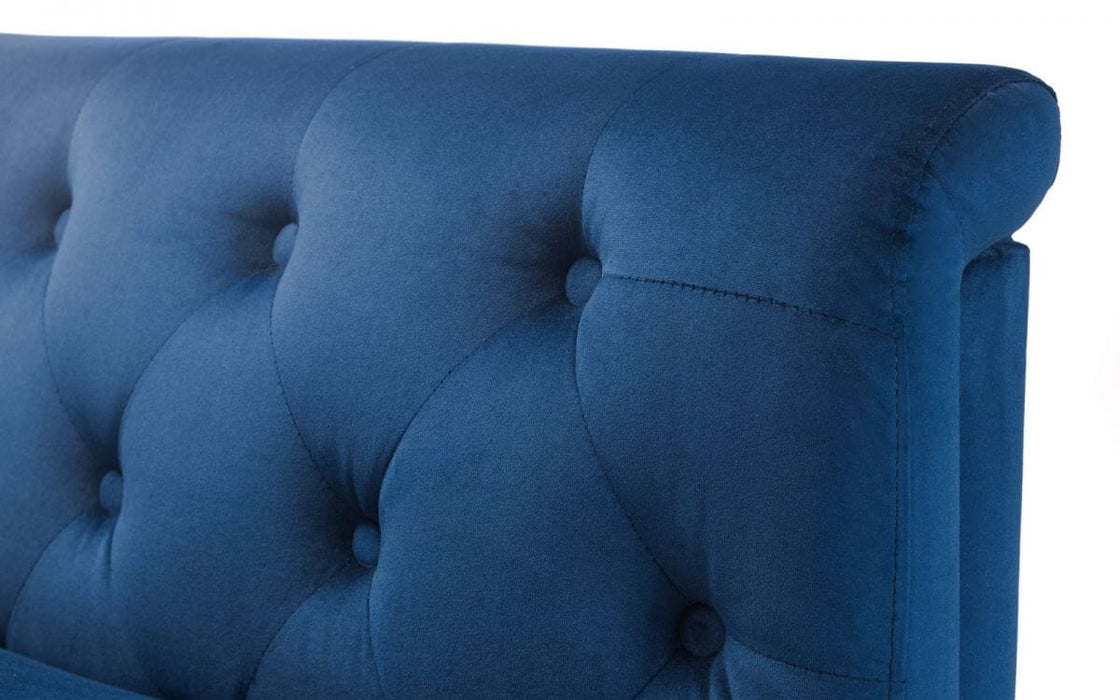 Sandringham 2 Seater Sofa - Blue Velvet Sofas Julian Bowen V2 