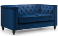 Sandringham 2 Seater Sofa - Blue Velvet Sofas Julian Bowen V2 