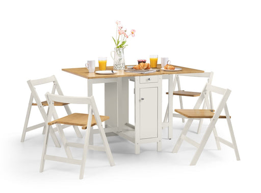 Savoy Dining Set - White/Natural Dining Set Julian Bowen V2 