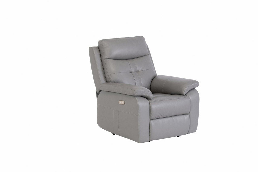 DUBLIN LEATHER ELECTRIC RECLINER - GREY Recliner supplier 120 