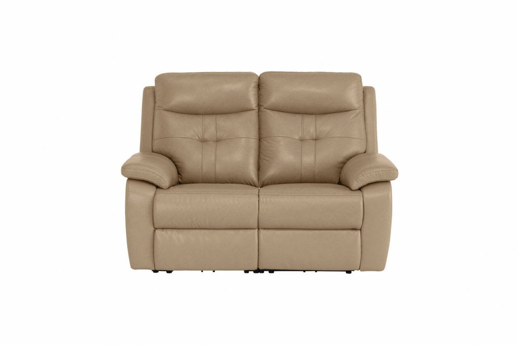 DUBLIN LEATHER ELECTRIC 2 SEATER RECLINER - LIGHT STONE Recliner supplier 120 