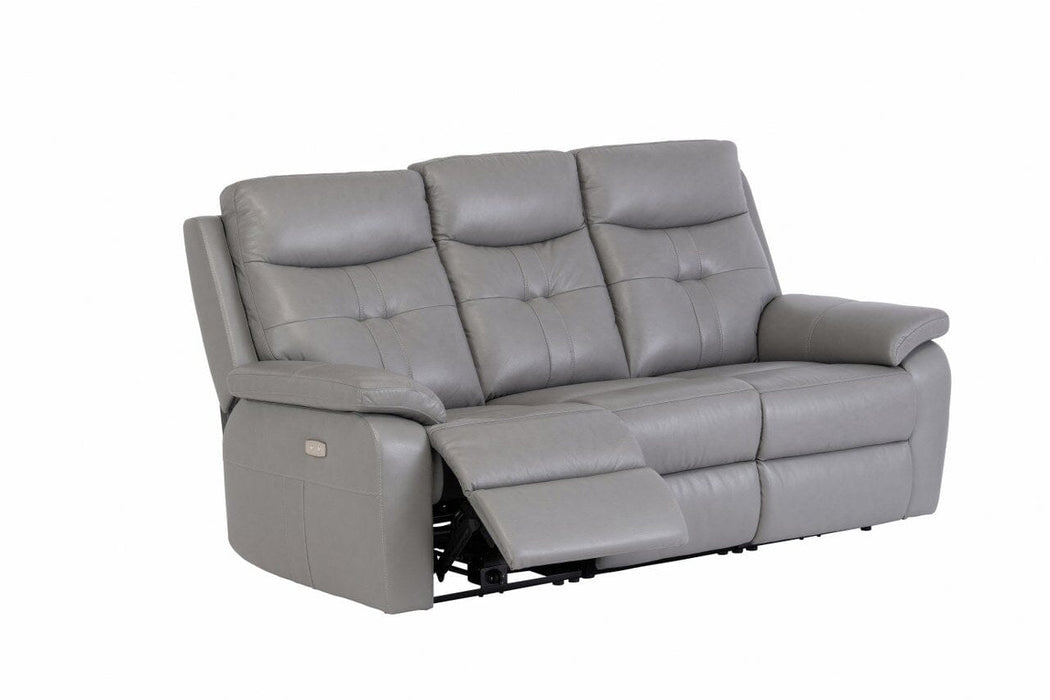 DUBLIN LEATHER ELECTRIC 3 SEATER RECLINER - GREY Recliner supplier 120 