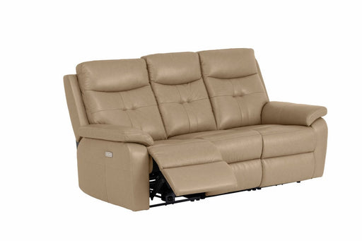 DUBLIN LEATHER ELECTRIC 3 SEATER RECLINER - LIGHT STONE Recliner supplier 120 