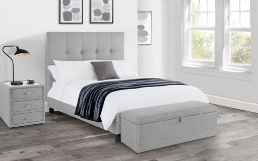 Sorrento High Headboard Bed Frame 135Cm - Light Grey Bed Frames Julian Bowen V2 