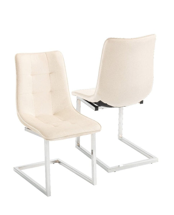 Ollie Dining Chair - Cream (Set of 2) Chairs Derrys 