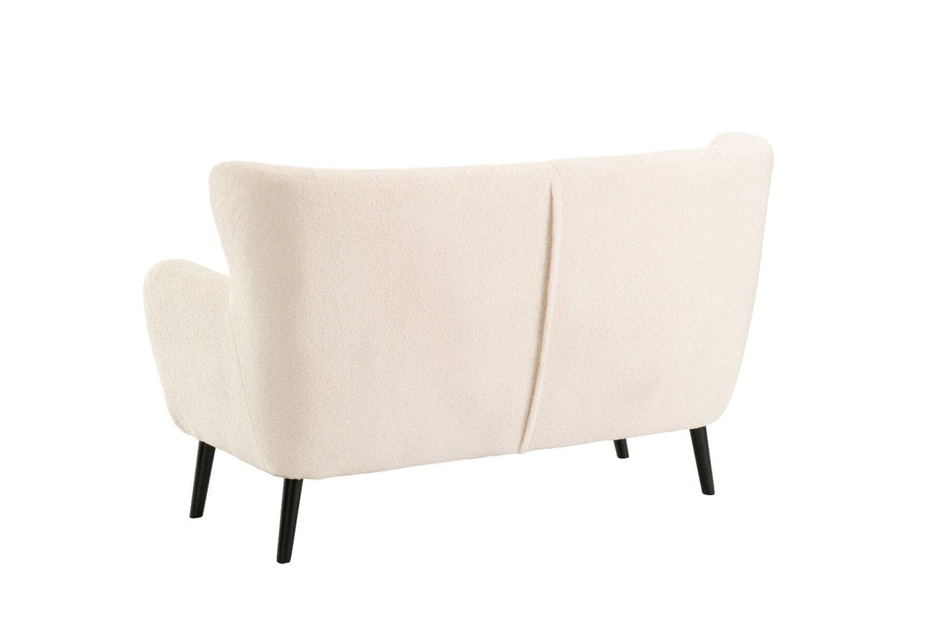 Yak 2 Seater Sofa - Short Faux Sheepskin - White Sofas Derrys 