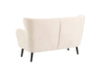 Yak 2 Seater Sofa - Short Faux Sheepskin - White Sofas Derrys 