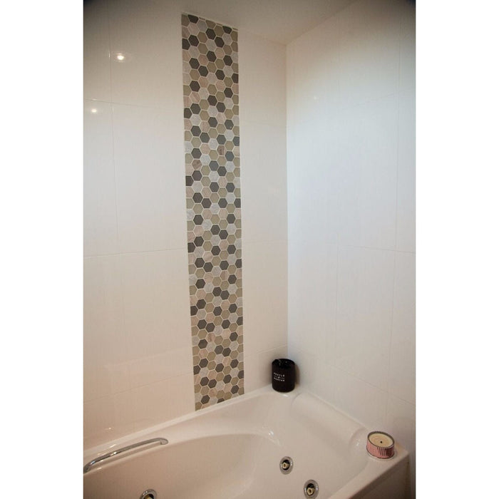 Rectified White Ceramic Gloss 60x30cm Tiles Home Centre Direct 