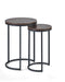 Tribeca Round Nesting Side Tables Walnut Nest of Tables Julian Bowen V2 