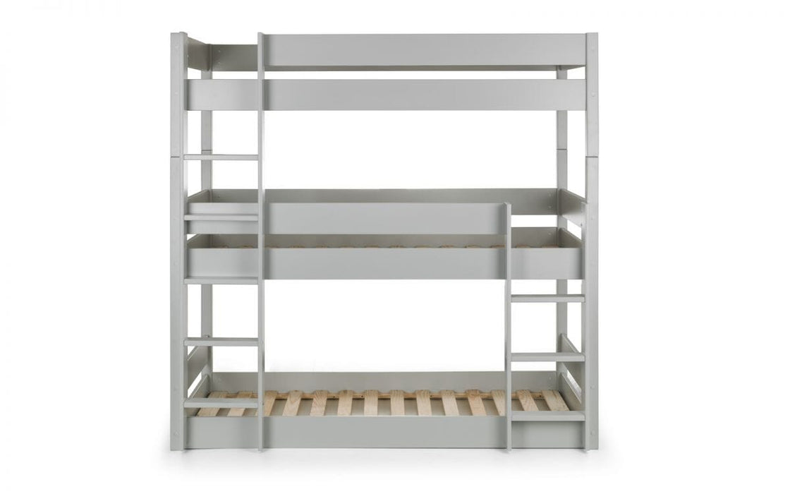 Trio Triple Stacker Bunk - Grey Bunk Beds Julian Bowen V2 