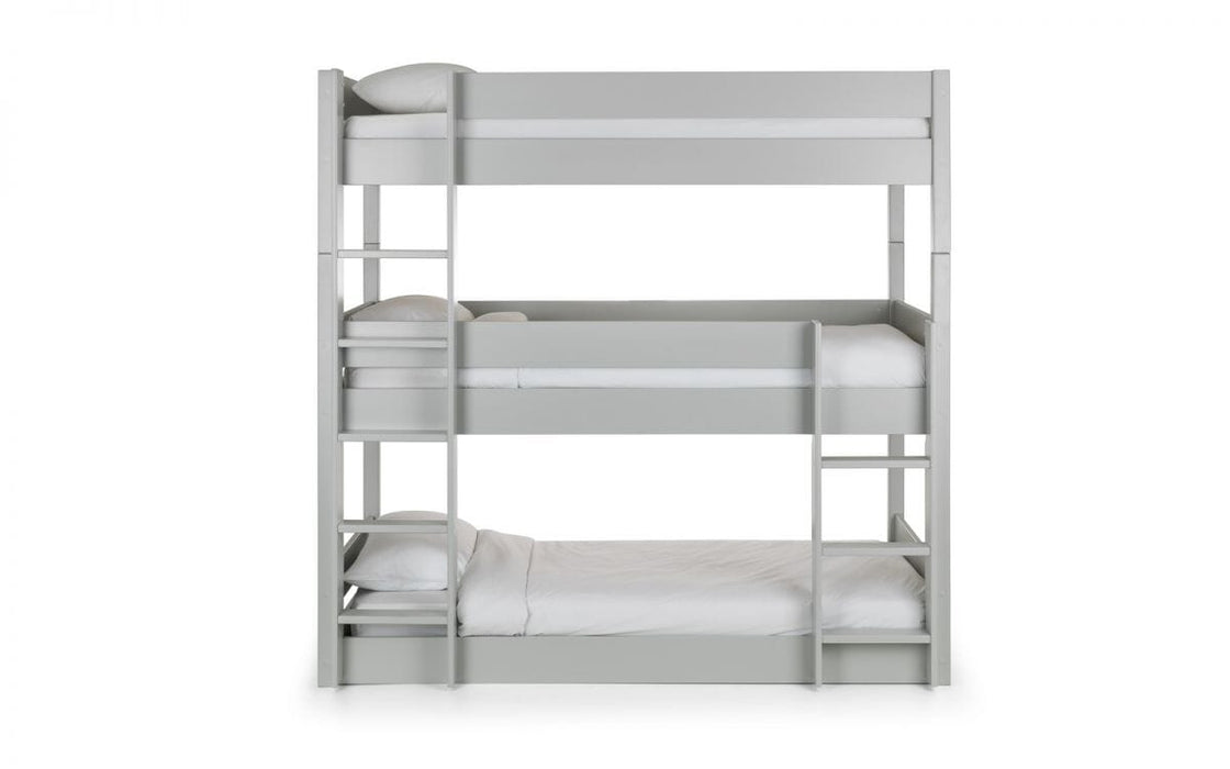 Trio Triple Stacker Bunk - Grey Bunk Beds Julian Bowen V2 