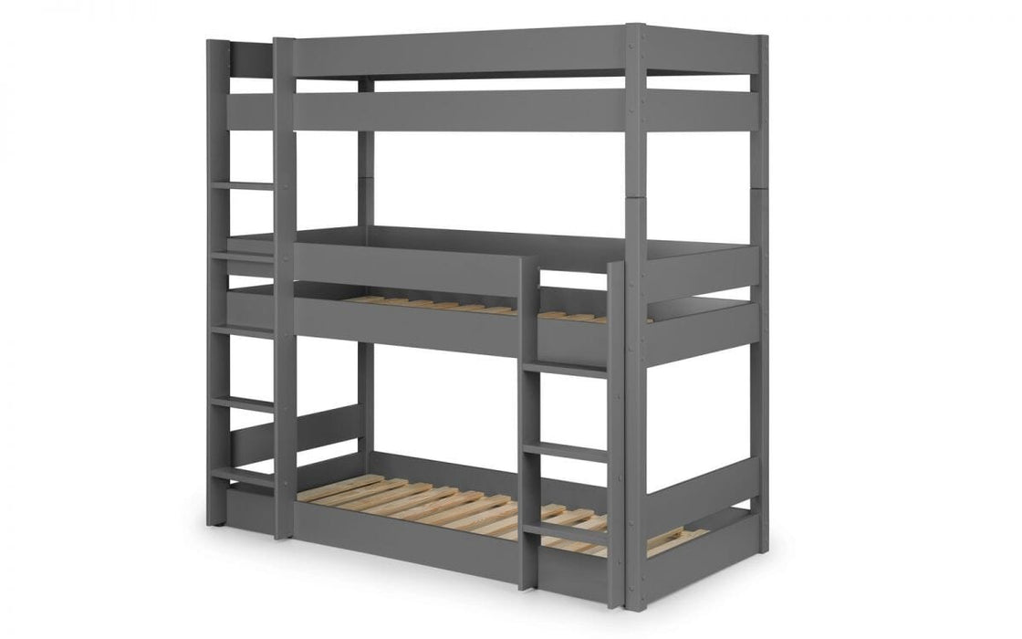 Trio Bunk - Anthracite Bunk Beds Julian Bowen V2 