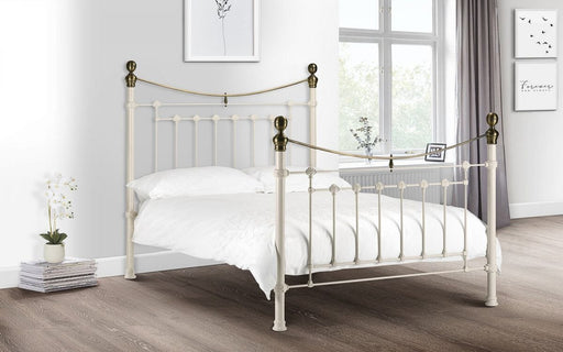 Victoria Stone White Bed Frame 150Cm Bed Frames Julian Bowen V2 