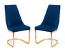 Vittoria Cantilever Dining Chair - Blue Dining Chairs Julian Bowen V2 