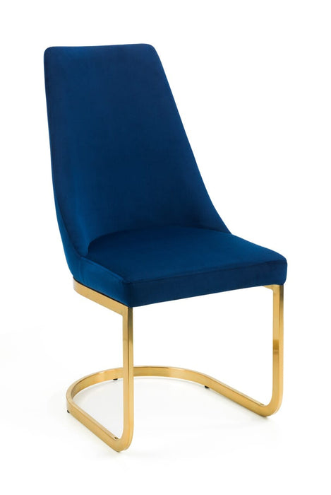 Vittoria Cantilever Dining Chair - Blue Dining Chairs Julian Bowen V2 